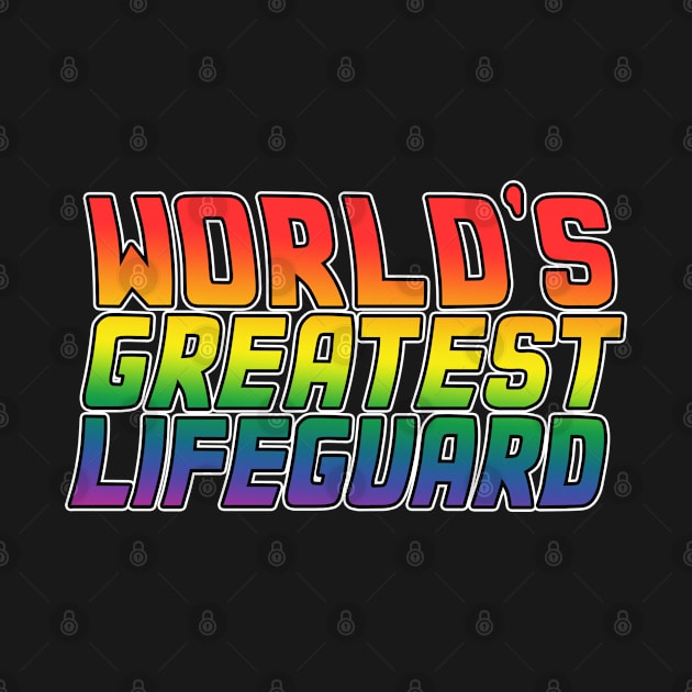 Lifeguard job gifts design. Perfect present for mom dad friend him or her. Lgbt rainbow color by SerenityByAlex