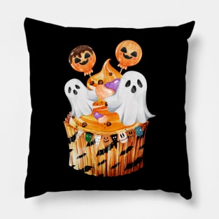 cute spooky cupcake lollipop Pillow