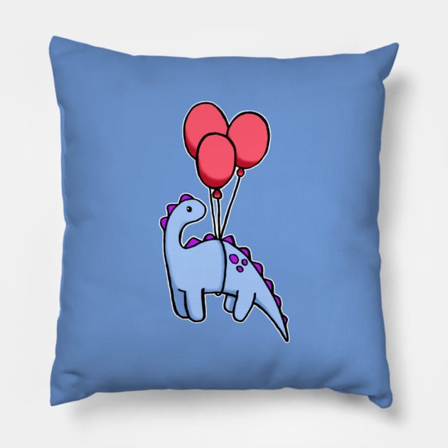 Cute Little Pocket Dinosaur Pillow by Downtown Rose