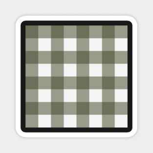 Irish Cream Green Tea Towel Buffalo Plaid Magnet