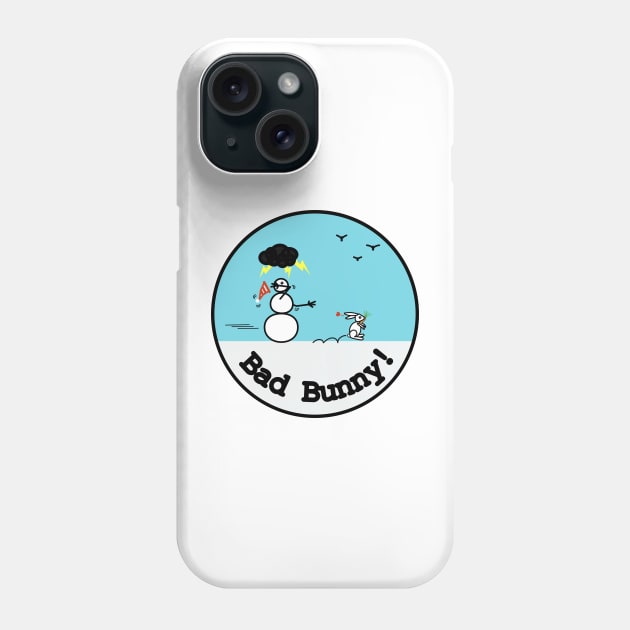 Frosty the Snowman and Bunny Phone Case by Musings Home Decor