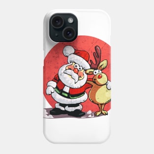 Santa And Deer Phone Case