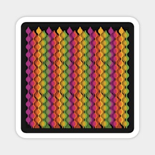 Graphic retro pattern, drops on string Magnet