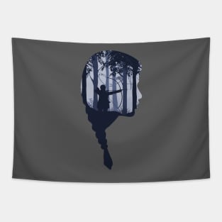 Katniss Silhouette Tapestry