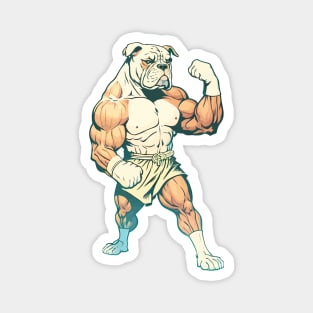 Muscular dog boxing Magnet