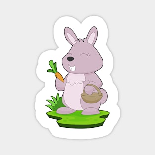 Rabbit Carrot Basket Magnet