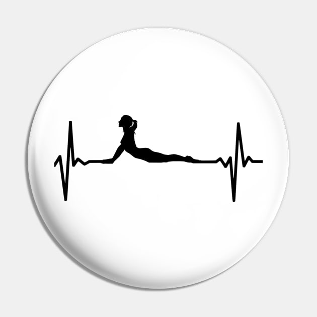 Pilates Heartbeat Posture Instructor Student Funny Gift Pin by OriginalGiftsIdeas