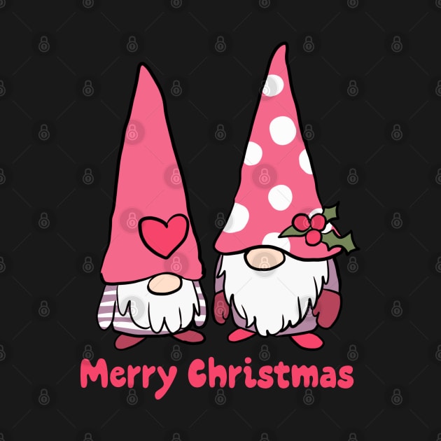 Merry Christmas a cute son and father gnomes by Yarafantasyart