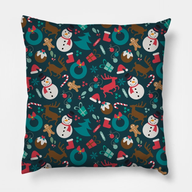 Christmas Jamboree Dark Pillow by therealfirestarter