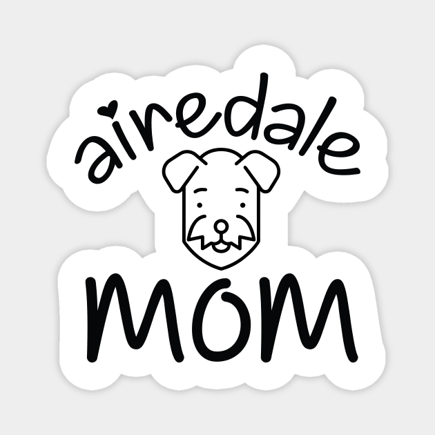 airedale mom,Gift for Mother, Gift for Women, Mom Christmas Gift, Mom Birthday Gift Magnet by CoApparel