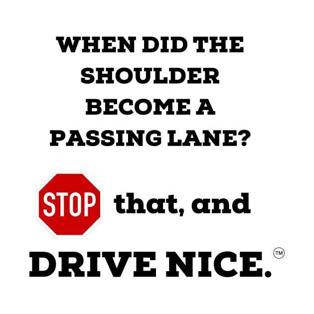 Drive Nice, Pass Nice by TraciJ