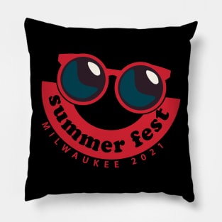 Summer Milwaukee Music Festival Smile Sunglasses 2021 Pillow