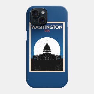 Washington Poster Design Phone Case