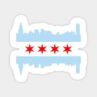 Chicago Flag Skyline Magnet