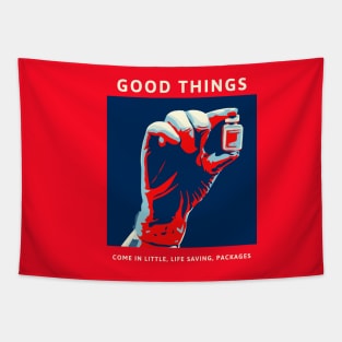 Little, Life Saving, Packages - Good Things - Vaccinations Tapestry