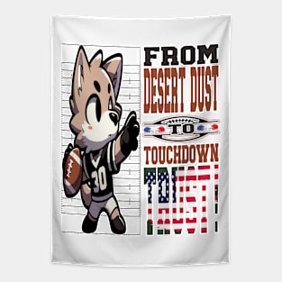 Coyote's Football Dream Tapestry