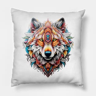 Boho Animal Face #3 Pillow