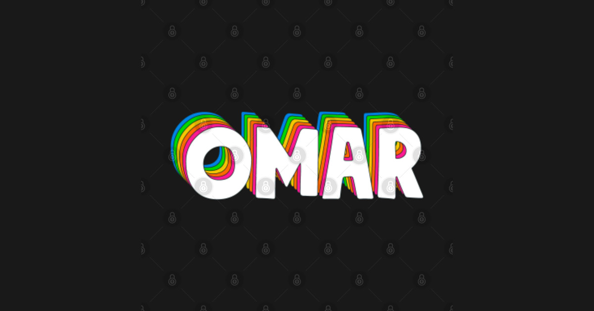 Hello my name is omar rainbow name tag omar t shirt teepublic