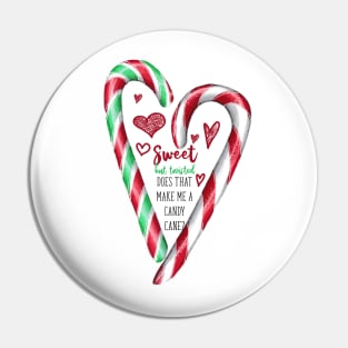 Christmas Candy Canes Pin