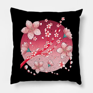 Japanese Pink Flower Blossom Japan Sakura Cherry Blossom Pillow