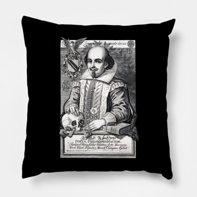 Shakespeare renaissance poet bookish English teacher Pillow by OutfittersAve