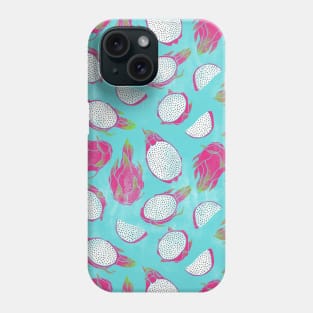 Teal Dragon Fruit Phone Case