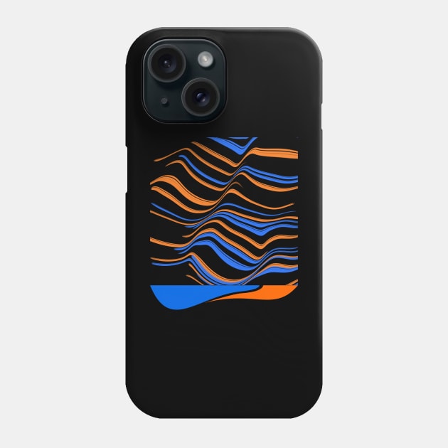 Orange and blue Phone Case by vaporgraphic