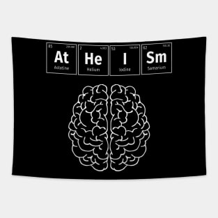 Atheism Periodic Elements for Scientific Men Women Atheists Tapestry