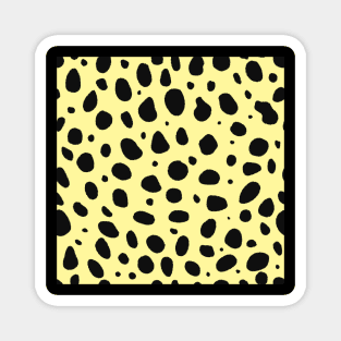 Light Yellow and Black Cheetah Print Animal Print Magnet