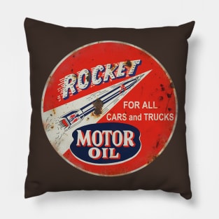ROCKET MOTOR OIL SIGN Pillow