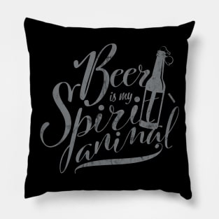 Beer is my Spirit Animal Pillow