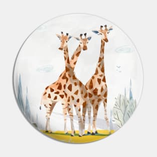 Tripple Giraffe Pin