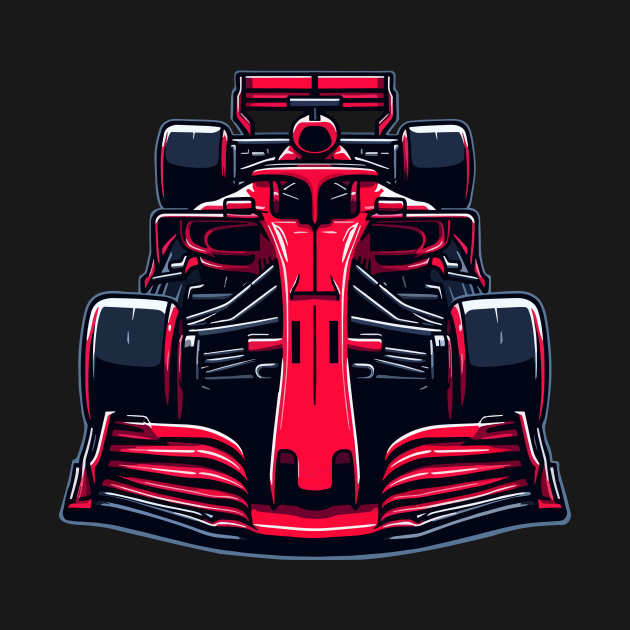 Red formula 1 car by Mpd Art