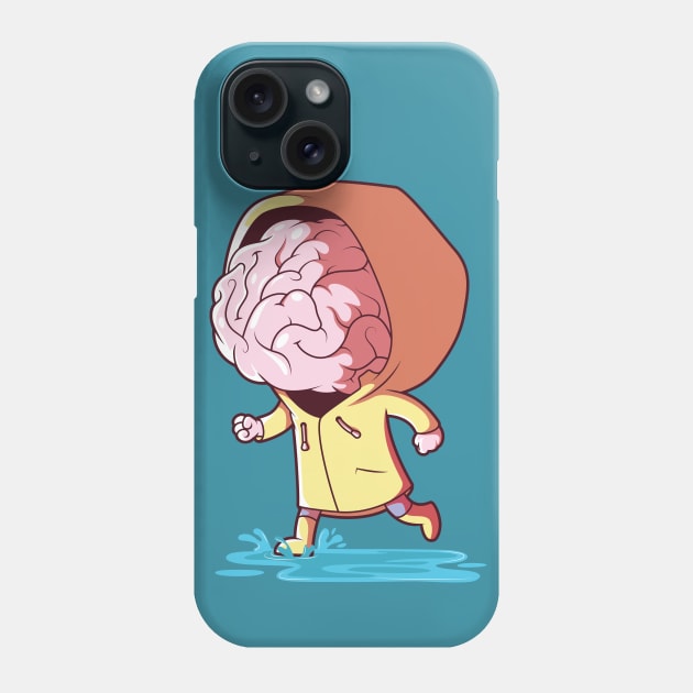 Cute Cartoon Brain Storm Phone Case by SLAG_Creative