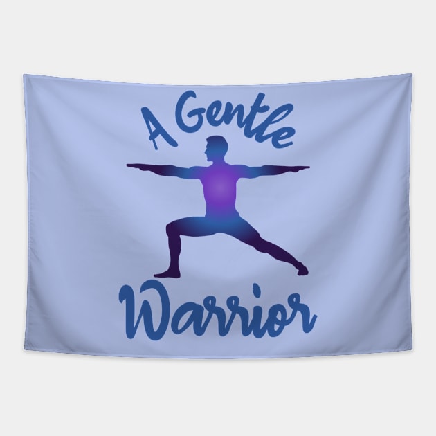 A Gentle Warrior Yoga Pose Tapestry by RongWay