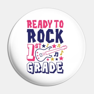 Rocking 1st Grade Funny Kids School Rock Back to School Pin