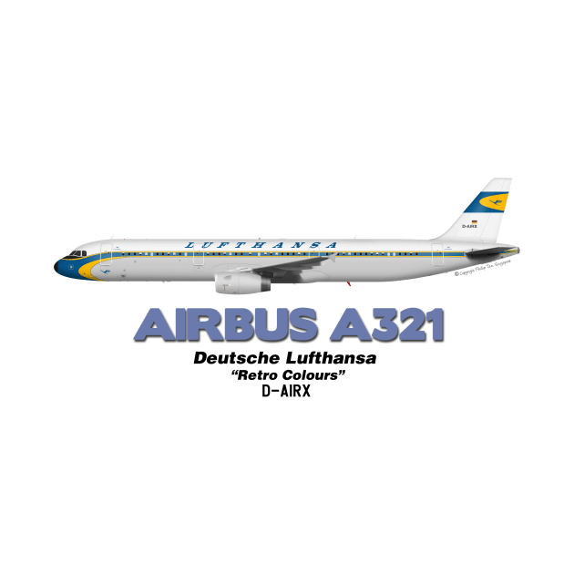 Airbus A321 - Deutsche Lufthansa "Retro Colours" by TheArtofFlying