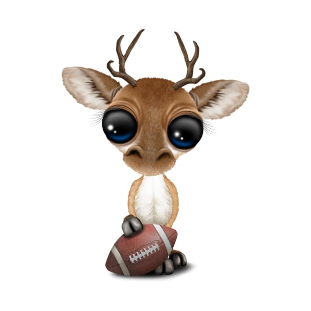 Cute Baby Deer Playing With Football by jeffbartels