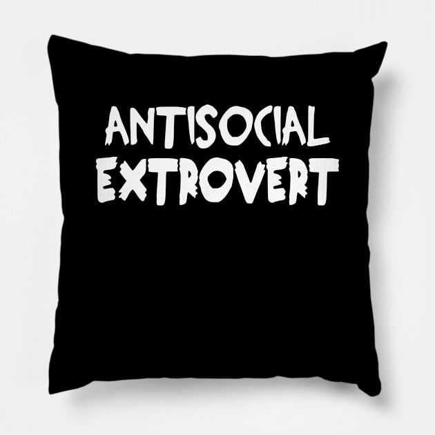 Antisocial Extrovert Pillow by PeppermintClover