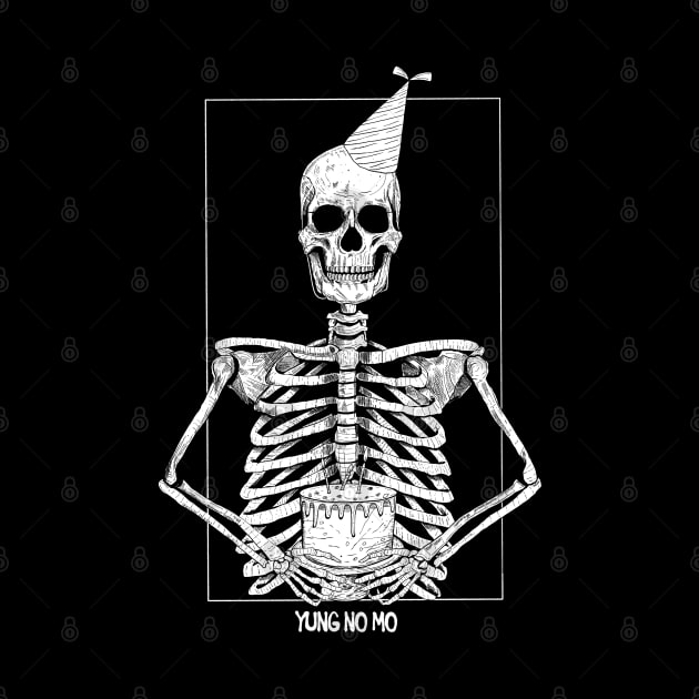 Alternative Macabre Skeleton Birthday by DRIPCRIME Y2K