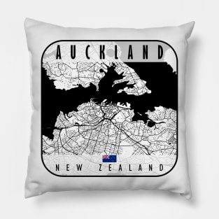 Auckland Map New Zealand Pillow