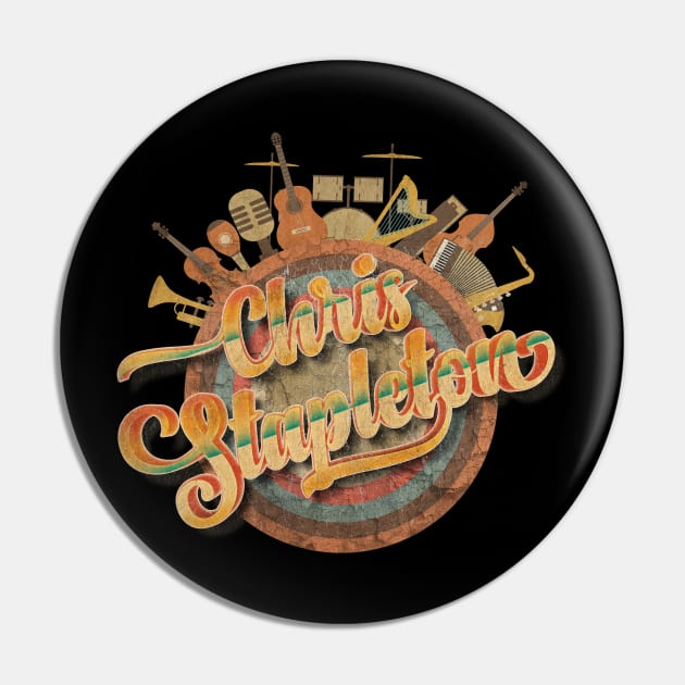 Tshirt Music Designs Vintage Retro - Chris Stapleton Pin by kumurkumur