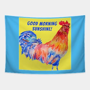 Rooster Chicken Good Morning Sunshine Tapestry