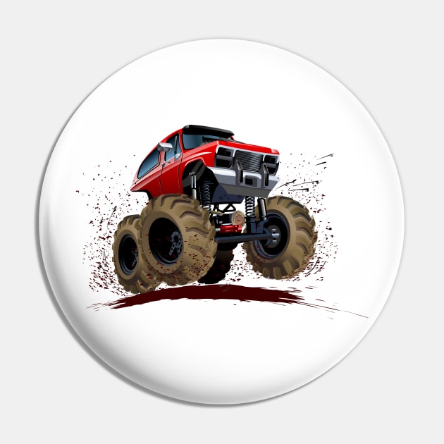 Cartoon Monster Truck Pin by Mechanik