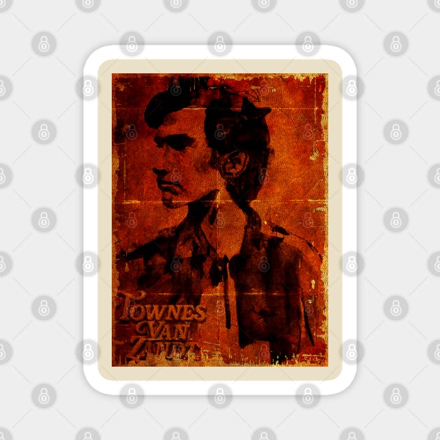 Portrait of Townes Van Zandt Magnet by Dr.BreakerNews