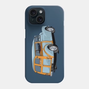 Morris Minor traveller in light blue Phone Case