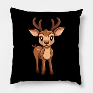 Cute Baby Christmas Reindeer Pillow