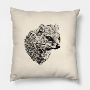 Yellow mongoose Pillow