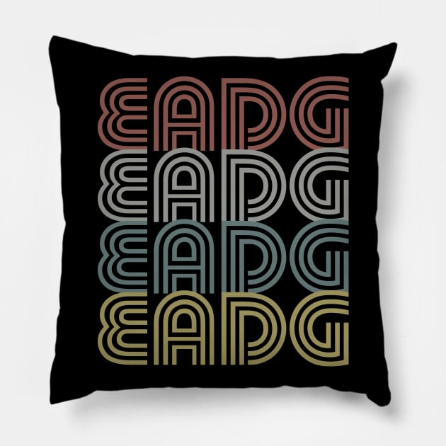 Bass Player Gift - EADG 4 String Bass Guitar Retro Pillow by Elsie Bee Designs