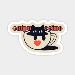 Catpuccino retro vintage Magnet